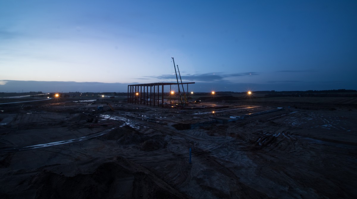 Long term timelapse of the construction of Mascots new headquarters by nerd productions