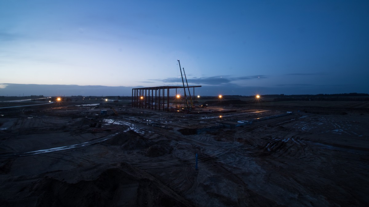 Long term timelapse of the construction of Mascots new headquarters by nerd productions